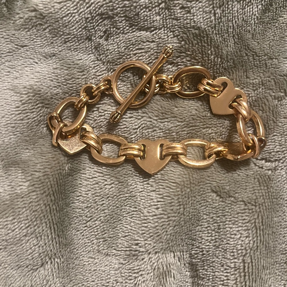 Juicy Couture Gold Heart Link Bracelet